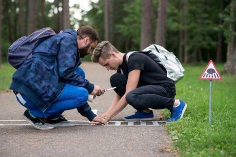 Дорожные знаки для животных в Вильнюсе (ФОТО) Дорожные знаки для животных в Вильнюсе (ФОТО)