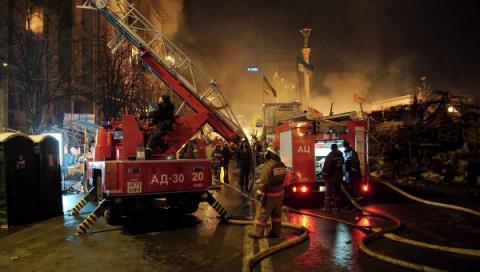 В Полтаве пожар: более десятка людей эвакуированы 