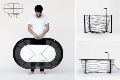 Немецкий дизайнер изобрела ванну, которую можно засунуть в сумку (ФОТО)