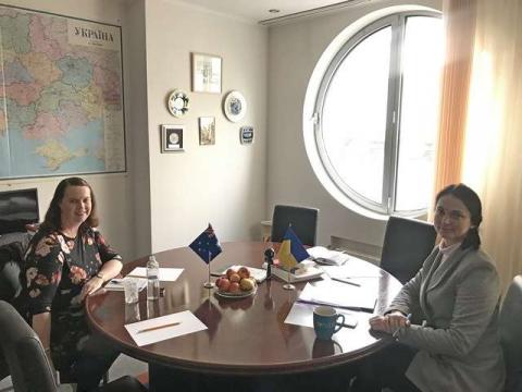 Председатель Комитета по иностранным делам Анна Гопко провела встречу с новоназначенным Чрезвычайным и Полномочным Послом Австралии в Украине Мелиссой О