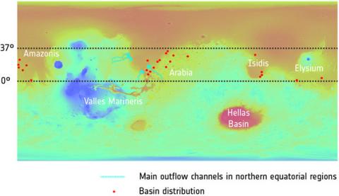 Найдены признаки глобальной подземной водяной системы на Марсе