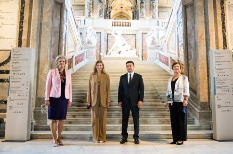 Президент и первая леди Украины приняли участие в торжественном запуске аудиогида на украинском языке в венском Музее истории искусств