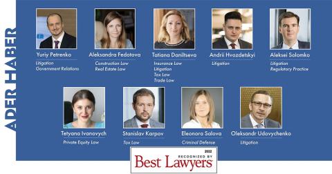 ADER HABER усилила позиции в рейтинге The Best Lawyers-2022