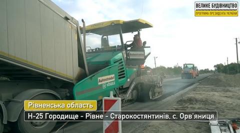 На Рівненщині «Велике будівництво» Зеленського до кінця року оновить одну з головних трас