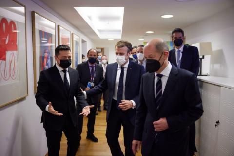 Владимир Зеленский обсудил с Федеральным канцлером Германии и Президентом Франции вопрос урегулирования на Донбассе
