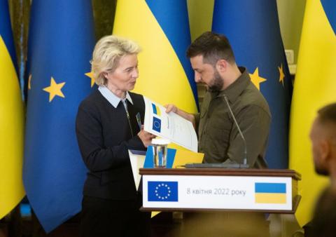 Владимир Зеленский после встречи с Президентом Еврокомиссии: Цель Украины – быть в ЕС, потому что мы разделяем общие ценности и именно за них боремся