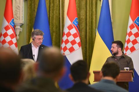 Президент Украины обсудил с Премьер-министром Хорватии усиление санкций, сотрудничество в сфере безопасности, энергетике и на пути евроинтеграции