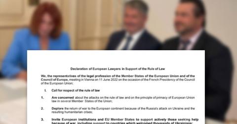 Декларацию в поддержку верховенства права подписали адвокаты Европы