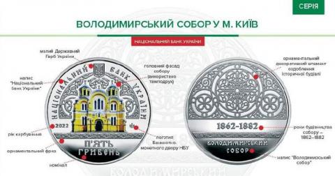 Владимирский собор Киева отчеканили на монете
