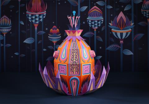 Психоделические грибы украсили витрину нового бутика Hermès в Дубае (ФОТО)