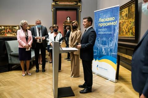 Президент и первая леди Украины приняли участие в торжественном запуске аудиогида на украинском языке в венском Музее истории искусств